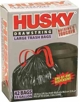 Hk33ds042b 33Gal Trash Bag Blk  - Henson Metal