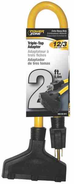 Main 1 - Extension Cord - 12/3 2Ft Triple
Tap -