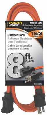 Extension Cord - 16/3 X 8'  - Henson Metal