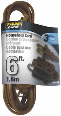 Extension Cord - 16/2 X 6' Brown  - Henson Metal