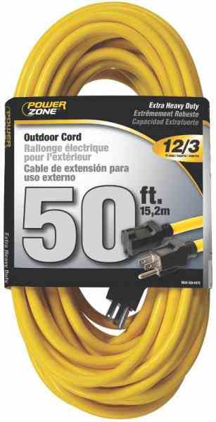 Main 1 - Extension Cord - 12/3 50Ft
Yellow -